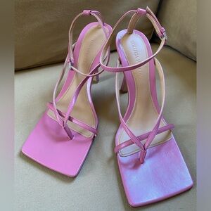 Bottega Veneta Pink Strap Sandals High Heel SZ 38